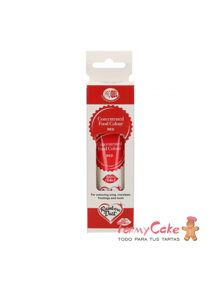 Colorante Gel Rojo Progel 25gr De Rainbow Dust