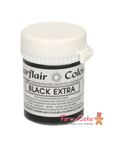 Colorante Pasta Black Extra 42gr Sugarflair