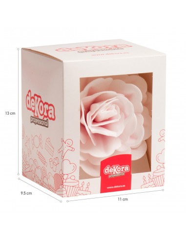 Rosa Gigante De Oblea Color Rosa Dekora