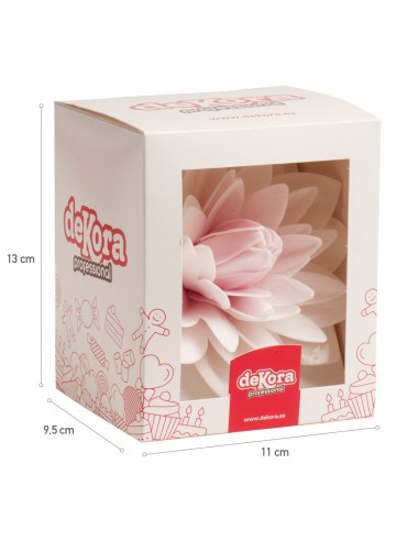 Dalia Gigante De Oblea Color Rosa Dekora