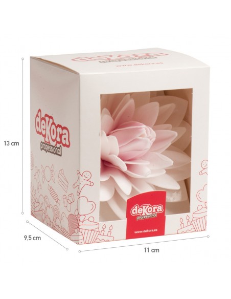 Dalia Gigante De Oblea Color Rosa Dekora