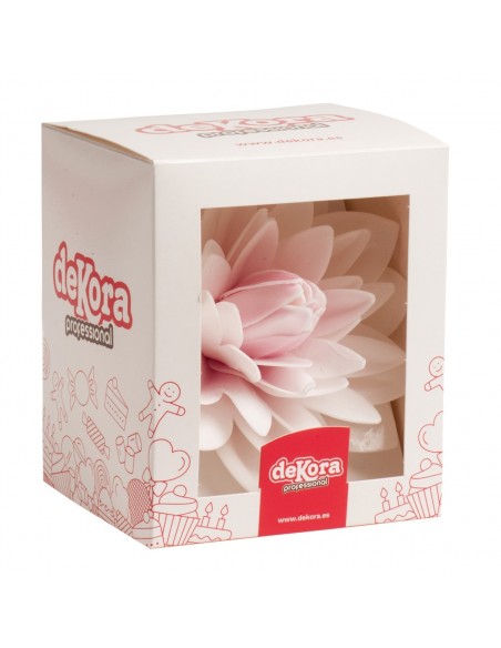 Dalia Gigante De Oblea Color Rosa Dekora