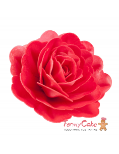 Rosa Gigante De Oblea Color Rojo Dekora