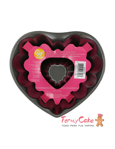Molde Bundt Corazón Acanalado Wilton