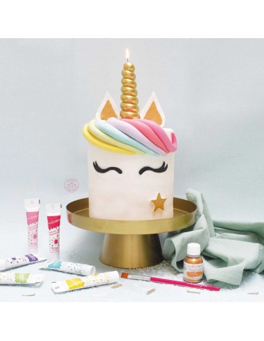 Vela Cuerno Unicornio ScrapCooking