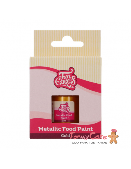 Pintura Metalizada Oro 30ml Funcakes