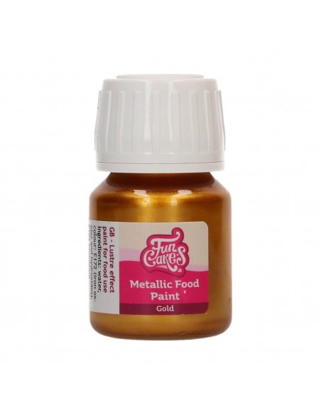 Pintura Metalizada Oro 30ml Funcakes
