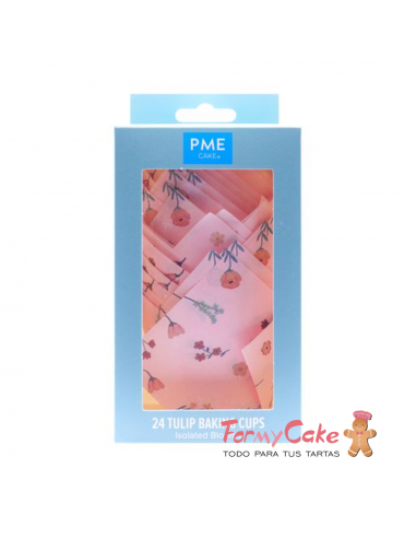 Cápsulas Muffins Flores Vintage 24ud PME