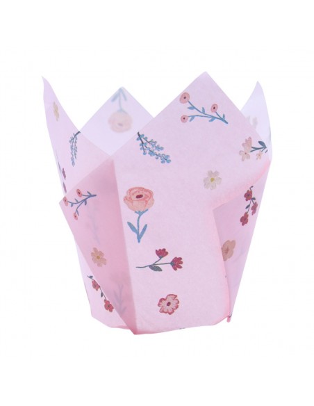 Cápsulas Muffins Flores Vintage 24ud PME