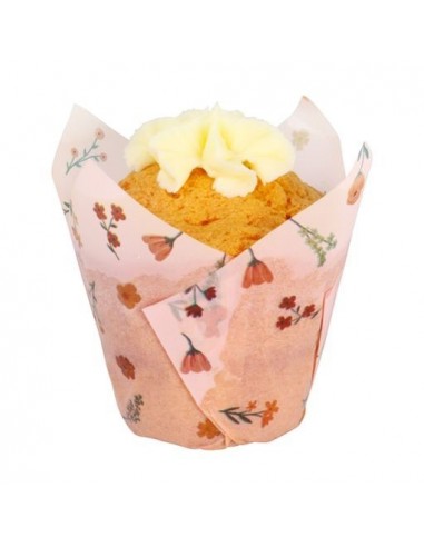 Cápsulas Muffins Flores Vintage 24ud PME