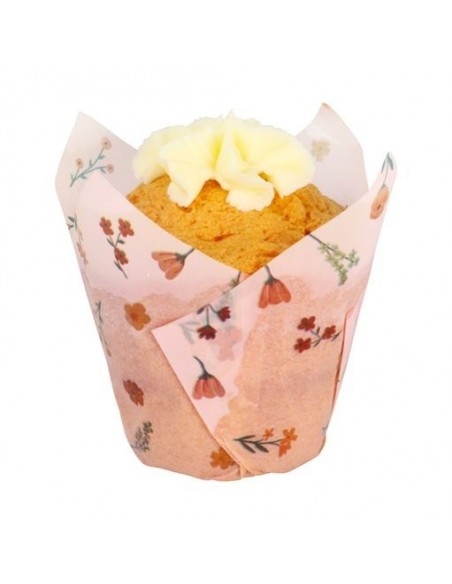 Cápsulas Muffins Flores Vintage 24ud PME