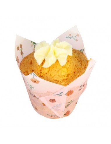 Cápsulas Muffins Flores Vintage 24ud PME
