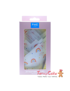 Cápsulas Muffins Arcoiris 24ud PME
