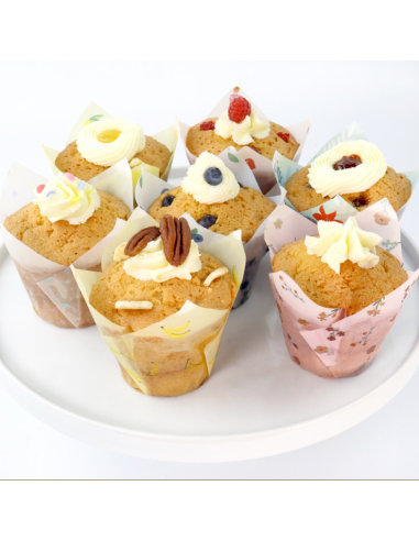 Cápsulas Muffins Flores Festivas 24ud PME