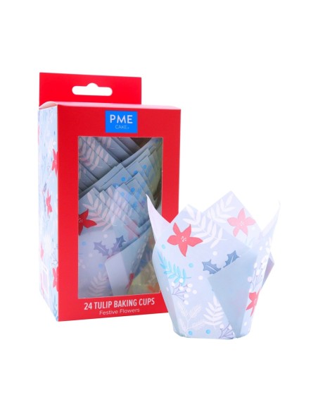 Cápsulas Muffins Flores Festivas 24ud PME