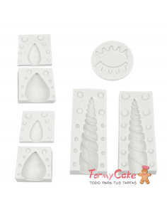 Molde Silicona 3D Unicornio Pastkolor