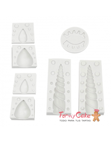 Molde Silicona 3D Unicornio Pastkolor