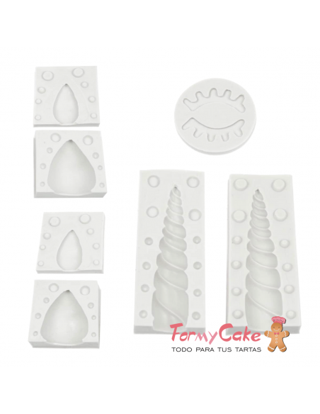 Molde Silicona 3D Unicornio Pastkolor