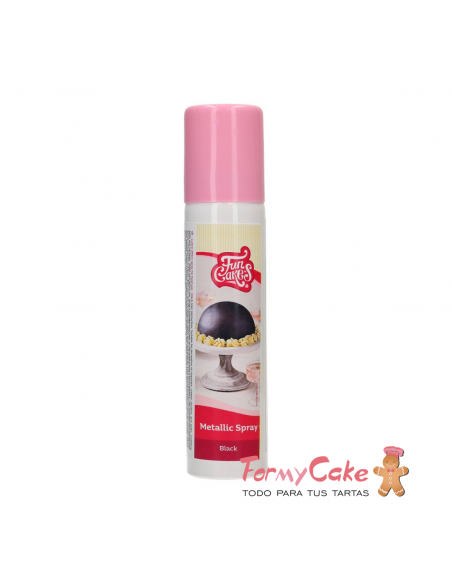 Colorante en Spray Metallic White, 100ml Funcakes