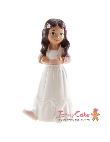Figura para Tarta Comunión Niña Con Zapatillas Dekora
