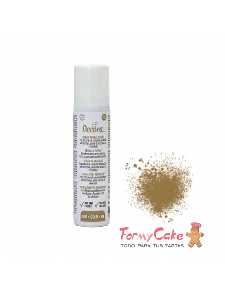Colorante en Spray Oro Metalizado 75ml Decora