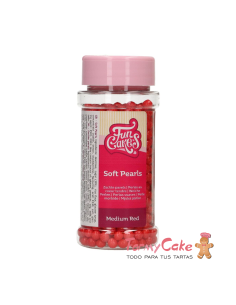 Perlas Rojas Medianas 60gr Funcakes