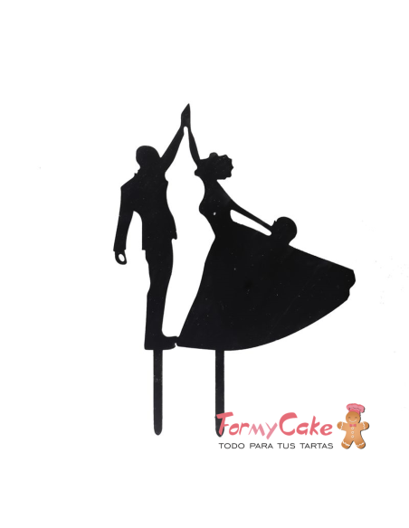 Topper para Tarta Novios Bailando Pastkolor
