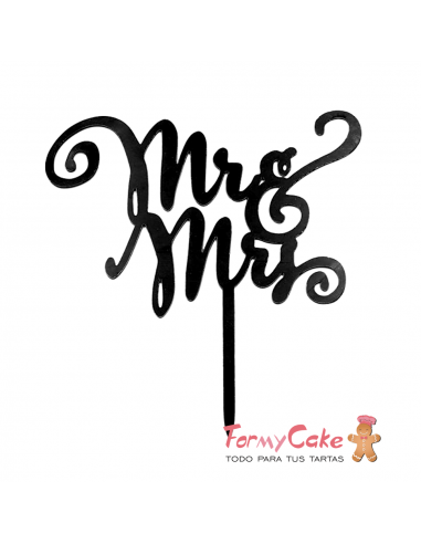 Cake Topper Acrílico Mr & Mrs Modelo 4