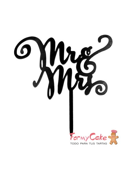 Cake Topper Acrílico Mr & Mrs Modelo 4