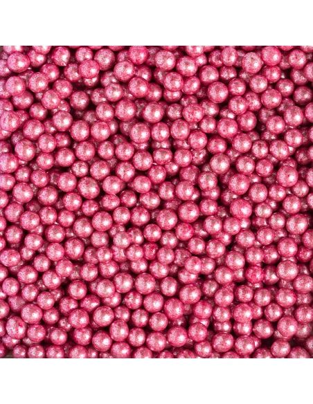 Perlas De Azucar Rosa Metalizado 100gr Decora
