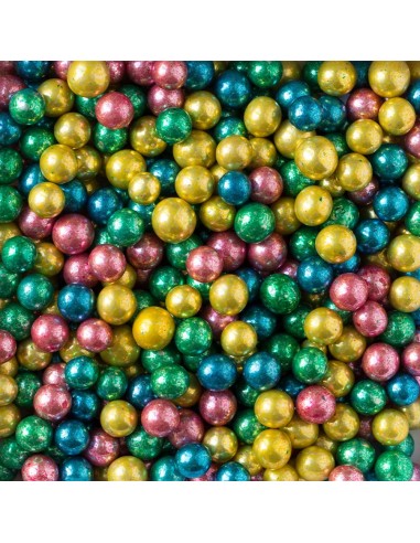 Perlas De Azucar Maxi Colormix Metalizado 100gr Decora