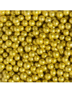 Perlas De Azucar Maxi Doradas Metalizadas  100gr Decora 2