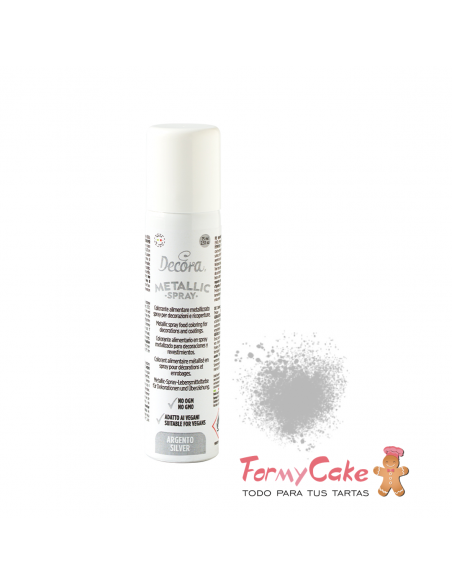 Colorante en Spray Plata Metalizado 75ml Decora