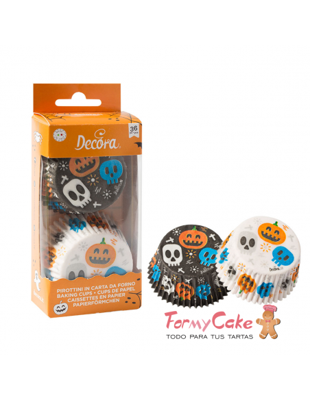 Cápsulas Cupcakes Calaveras 36uds Decora