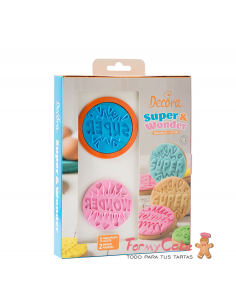 Juego de Marcador y Cortador de Galletas Super Wonder Decora