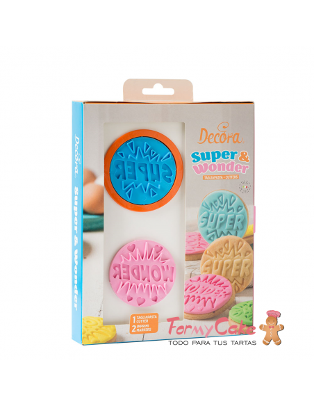 Juego de Marcador y Cortador de Galletas Super Wonder Decora