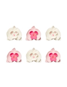 Orquideas Comestibles Blancas y Rosas 6ud Decora 2