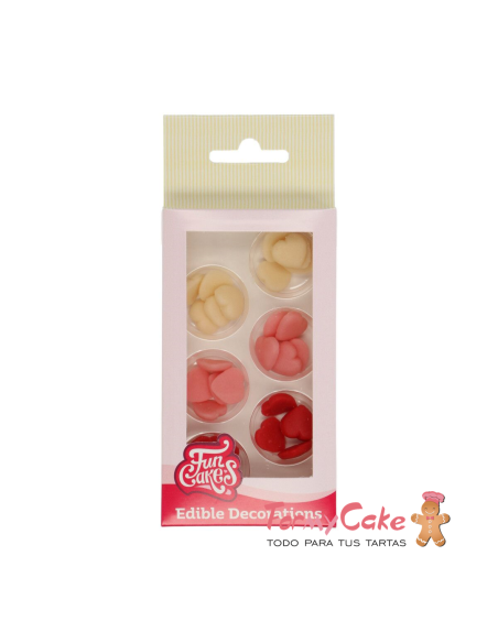 Decoraciones De Mazapán Corazones 30ud. Funcakes