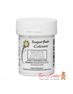 Colorante Pasta White Extra 42gr Sugarflair