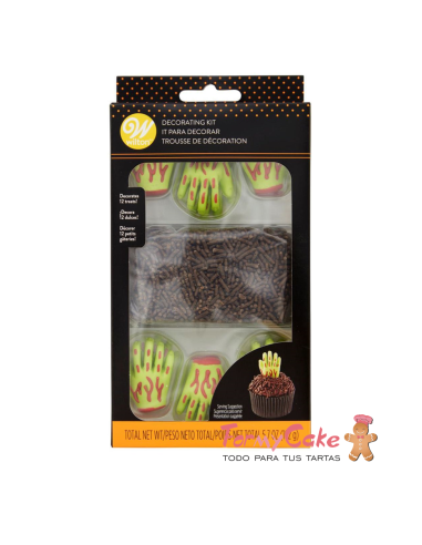 Decoración de Azúcar Mano Zombie 12ud Wilton