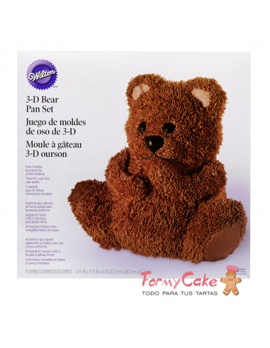 Molde Metal Osito De Peluche 3D Wilton