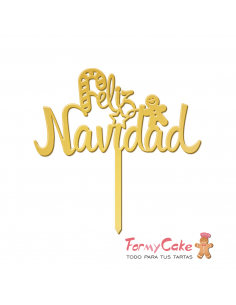 Topper Acrílico Feliz Navidad Dekora