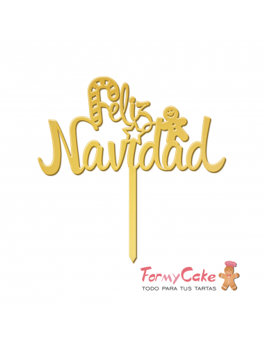 Topper Acrílico Feliz Navidad Dekora