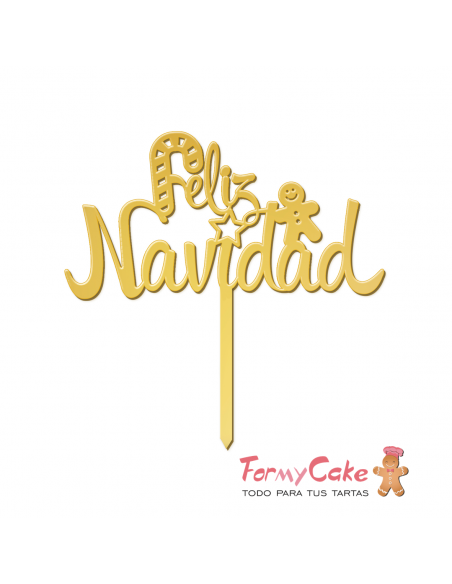 Topper Acrílico Feliz Navidad Dekora