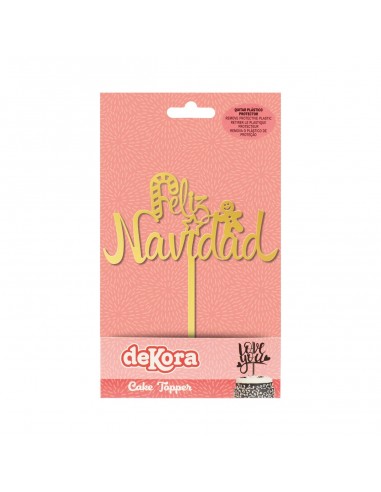 Topper Acrílico Feliz Navidad Dekora