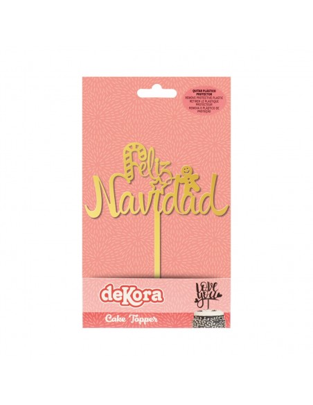 Topper Acrílico Feliz Navidad Dekora