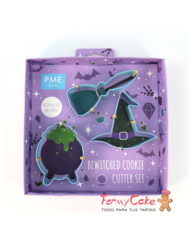 Set Cortadores Galletas De bruja 3ud PME