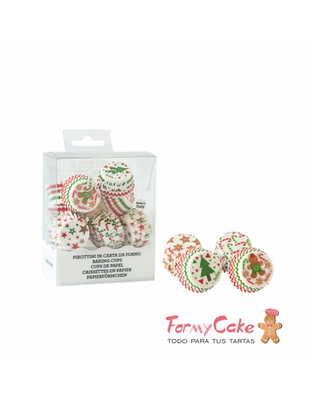 Minicápsulas Cupcakes Navidad 200uds Decora