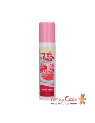 FunColours Velvet Spray Rosa 100ml. FunCakes