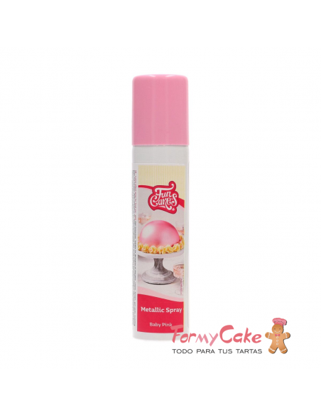 Colorante en Spray Metalizado Rosa, 100ml Funcakes